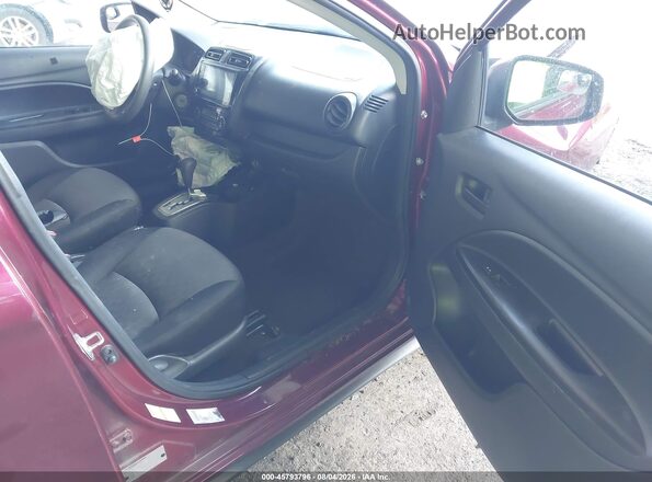 ML32AUHJ0MH009284 2021 MITSUBISHI MIRAGE Бордовый Вид салона спереди