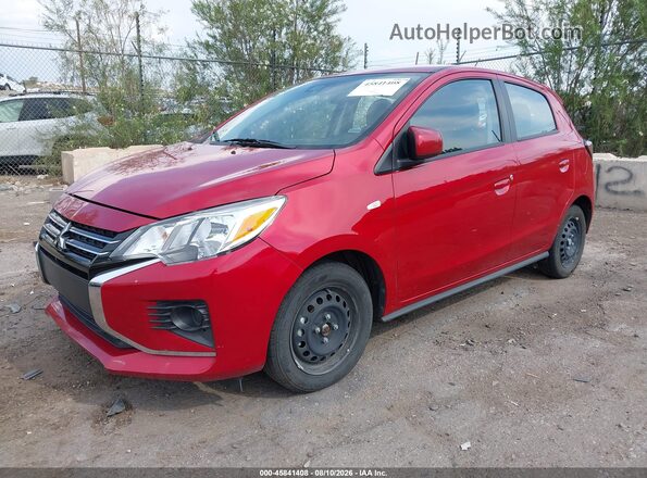 ML32AUHJ0RH024343 2024 MITSUBISHI MIRAGE Red წინა მარცხენა ხედი სამი მეოთხედიდან