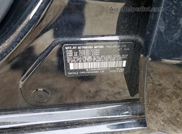 ML32AUHJ0RH035715 2024 MITSUBISHI MIRAGE Black Вид підкапотного простору