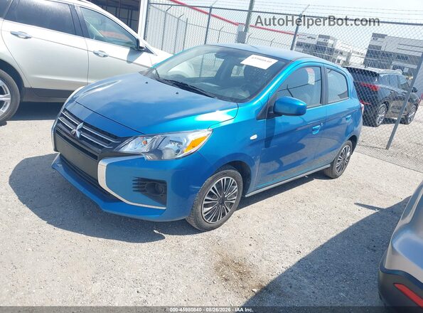 ML32AUHJ0RH037819 2024 MITSUBISHI MIRAGE Blue წინა მარცხენა ხედი სამი მეოთხედიდან