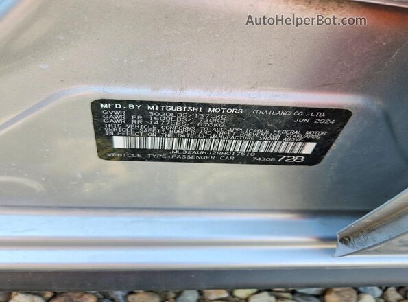 ML32AUHJ2RH017510 2024 MITSUBISHI MIRAGE Silver ძრავის განყოფილების ხედი