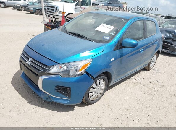 ML32AUHJ2RH021458 2024 MITSUBISHI MIRAGE Blue Առջևի ձախ երեք քառորդ տեսարան