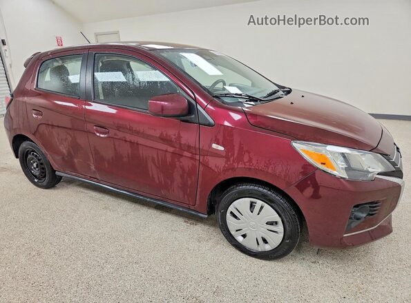 ML32AUHJ5RH031014 2024 MITSUBISHI MIRAGE Burgundy წინა მარჯვენა