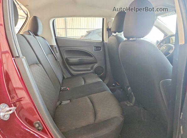 ML32AUHJ5RH031014 2024 MITSUBISHI MIRAGE Burgundy უკანა სავარძლების ხედი