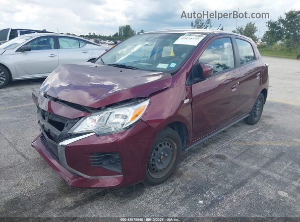 ML32AUHJXRH024592 2024 MITSUBISHI MIRAGE Red Առջևի ձախ երեք քառորդ տեսարան