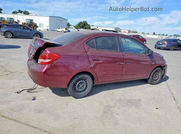 ML32F3FJ3HH003208 2017 MITSUBISHI MIRAGE Maroon წინა ხედი