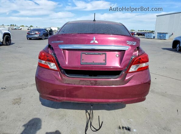 ML32F3FJ3HH003208 2017 MITSUBISHI MIRAGE Maroon უკანა სავარძლების ხედი