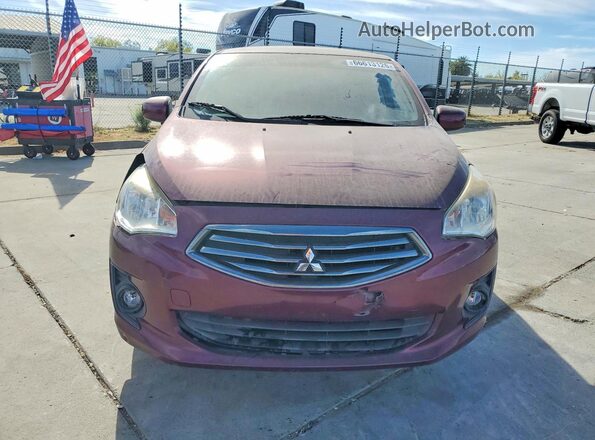 ML32F3FJ3HH003208 2017 MITSUBISHI MIRAGE Maroon წინა პანელის ხედი