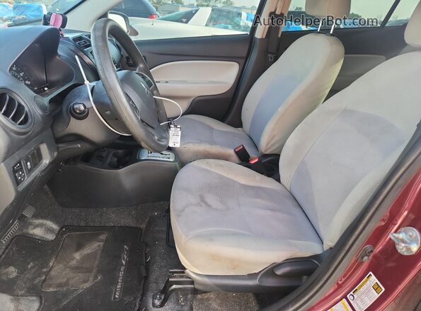 ML32F3FJ3KHF18610 2019 MITSUBISHI MIRAGE Burgundy Вид салону спереду