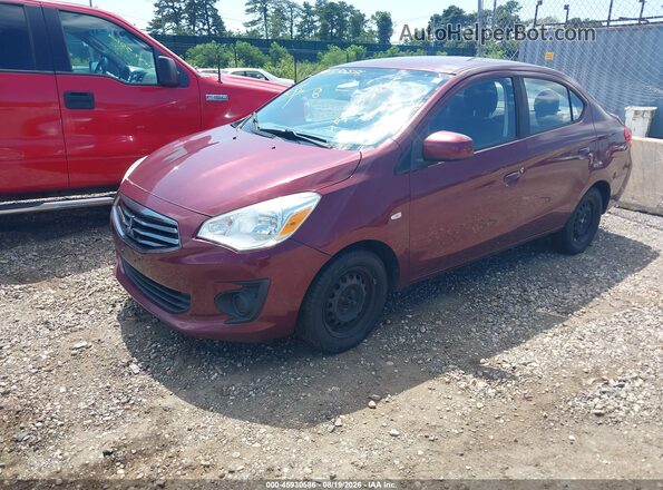 ML32F3FJ4HHF14607 2017 MITSUBISHI MIRAGE G4 Maroon წინა მარცხენა ხედი სამი მეოთხედიდან
