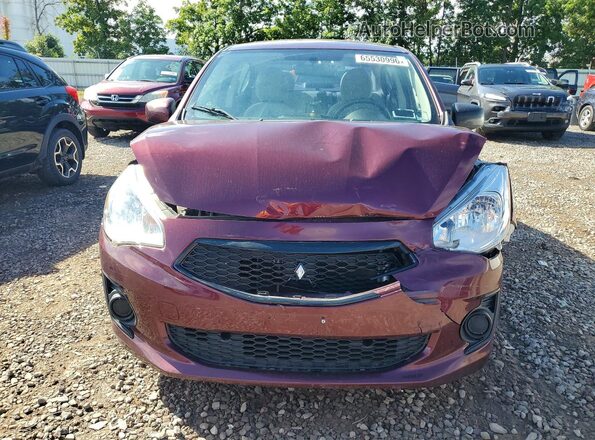 ML32F3FJ6LHF13063 2020 MITSUBISHI MIRAGE Maroon წინა ხედი