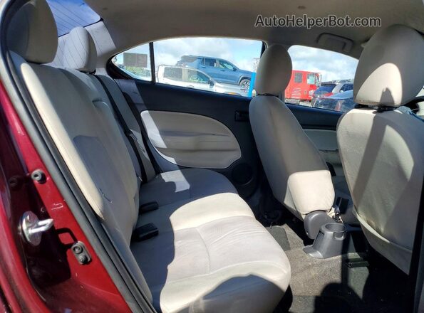 ML32F3FJ6LHF13063 2020 MITSUBISHI MIRAGE Maroon უკანა სავარძლების ხედი