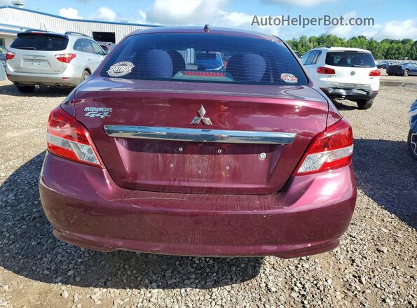 ML32F3FJ6LHF13063 2020 MITSUBISHI MIRAGE Maroon უკანა ხედი