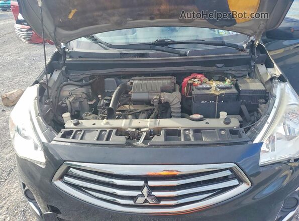 ML32F3FJ7HHF07814 2017 MITSUBISHI MIRAGE Black Սալոնի հետևի տեսք