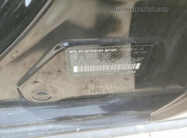 ML32F3FJ7LHF08986 2020 MITSUBISHI MIRAGE Black VIN sticker view