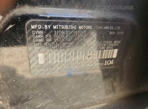 ML32F3FJ8KHF07361 2019 MITSUBISHI MIRAGE Black Вид наклейки з VIN-кодом
