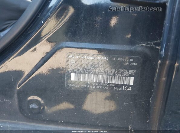 ML32F3FJ9HH001592 2017 MITSUBISHI MIRAGE G4 Black ძრავის განყოფილების ხედი