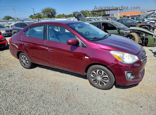ML32F3FJ9HHF05045 2017 MITSUBISHI MIRAGE Burgundy Front right