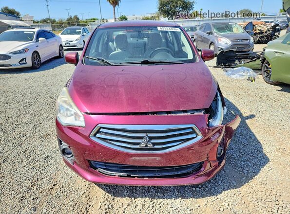 ML32F3FJ9HHF05045 2017 MITSUBISHI MIRAGE Burgundy Front view