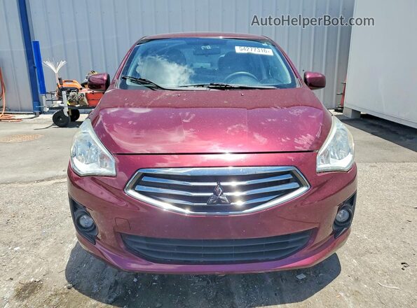 ML32F3FJ9JHF05987 2018 MITSUBISHI MIRAGE Burgundy Front view