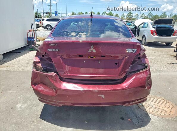 ML32F3FJ9JHF05987 2018 MITSUBISHI MIRAGE Burgundy Rear view