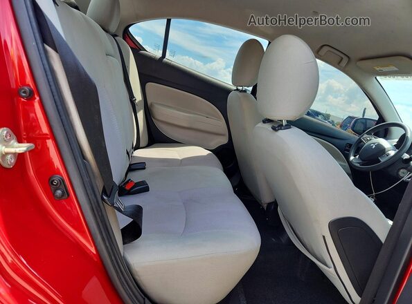 ML32F3FJ9KHF08261 2019 MITSUBISHI MIRAGE Red Rear seats view