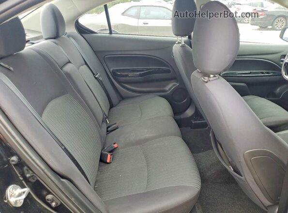 ML32F4FJ6HHF14050 2017 MITSUBISHI MIRAGE Black უკანა სავარძლების ხედი