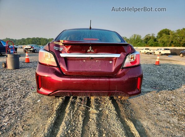ML32FUFJ8NHF06706 2022 MITSUBISHI MIRAGE Burgundy უკანა ხედი