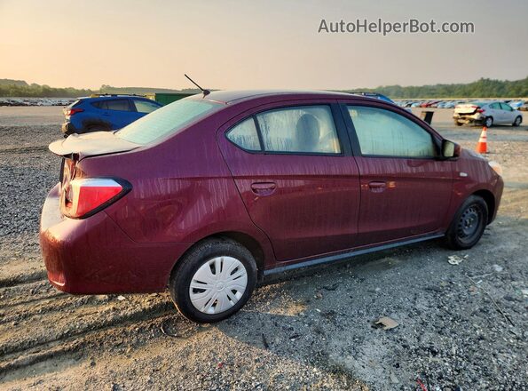ML32FUFJ8NHF06706 2022 MITSUBISHI MIRAGE Burgundy უკანა მარჯვენა