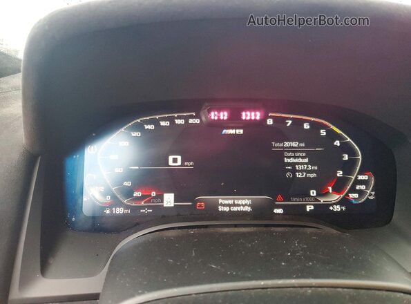 NJ1493E 2023 BMW M8 Blue Instrument cluster view