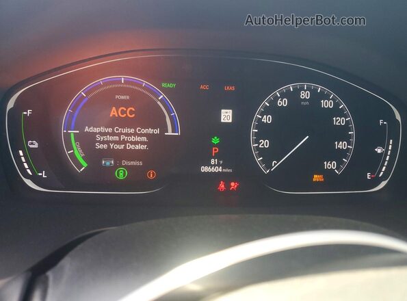 NJ2446E 2021 HONDA INSIGHT Gray Սարքավորումների վահանակի տեսք