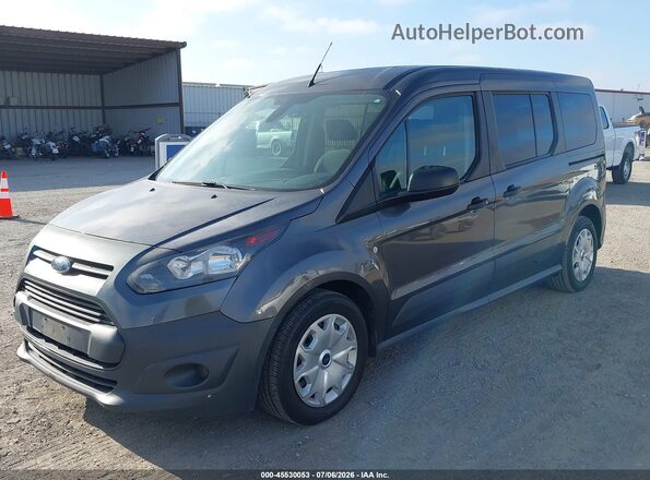 NM0GE9E74J1342800 2018 FORD TRANSIT CONNECT Gray წინა მარცხენა ხედი სამი მეოთხედიდან