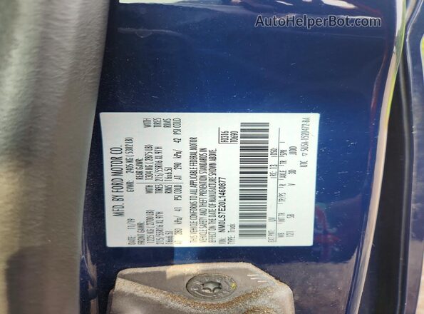 NM0LS7E20L1460877 2020 FORD TRANSIT Blue Vista de la etiqueta del VIN