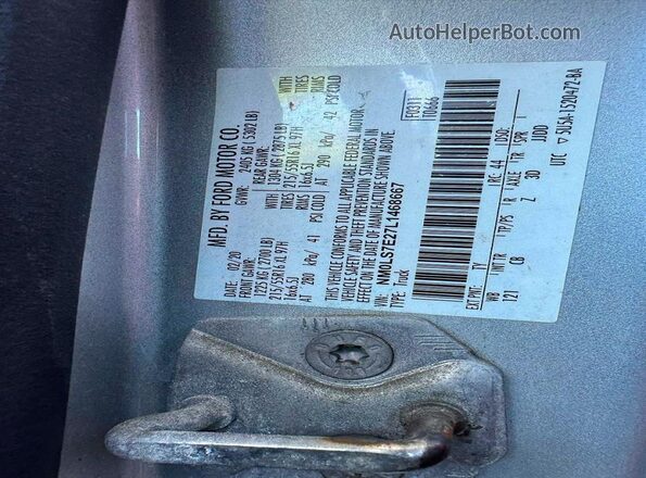 NM0LS7E27L1468667 2020 FORD TRANSIT Gray უკანა სალონის ხედი