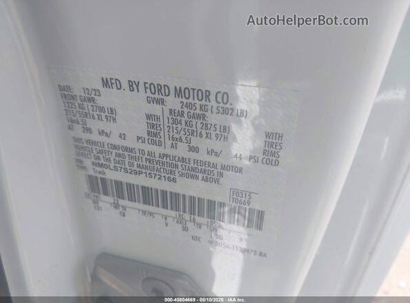 NM0LS7S29P1572166 2023 FORD TRANSIT CONNECT White Engine compartment view