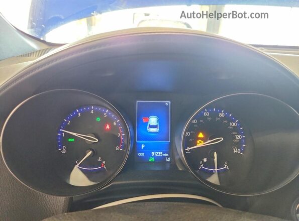 NMTKHMBX2JR012943 2018 TOYOTA C-HR Blue Instrument cluster view