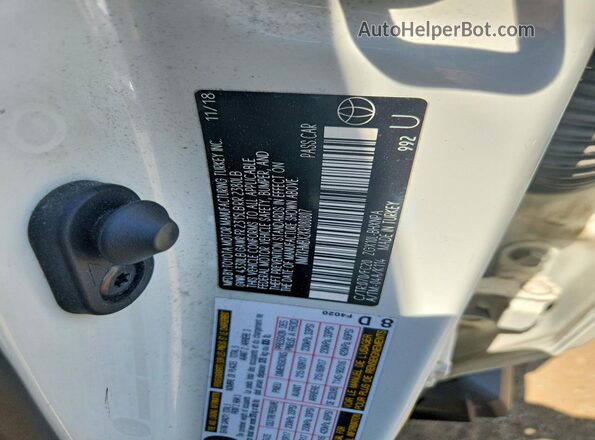 NMTKHMBX2KR080807 2019 TOYOTA C-HR White Engine compartment view