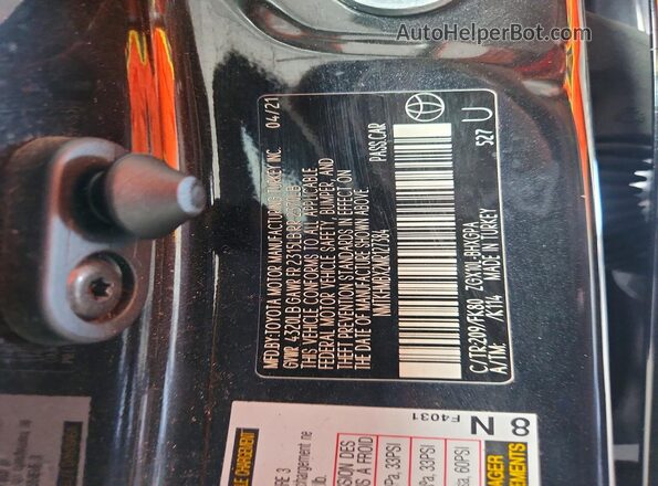 NMTKHMBX2MR127384 2021 TOYOTA C-HR Black Widok wnętrza 360 stopni