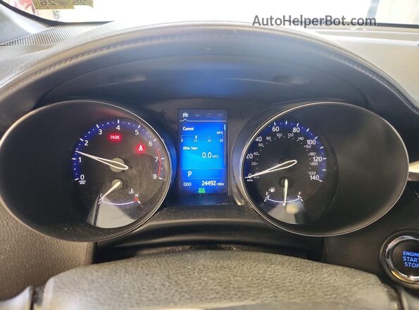 NMTKHMBX3JR008111 2018 TOYOTA C-HR Burgundy Instrument cluster view