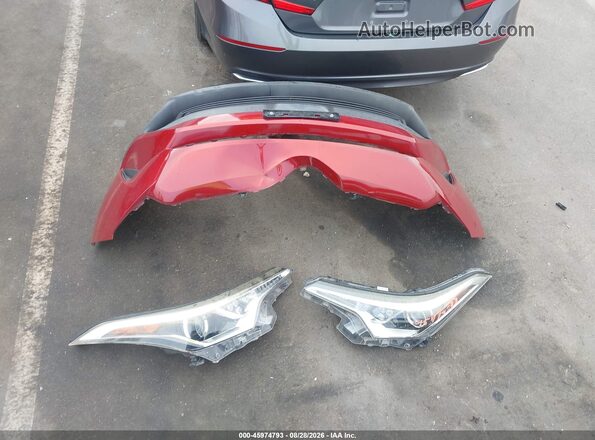 NMTKHMBX3JR033591 2018 TOYOTA C-HR Red Vista del cuadro de instrumentos