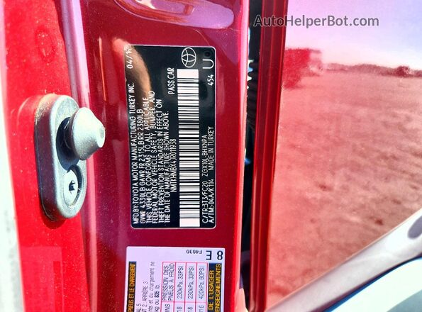 NMTKHMBX4JR011938 2018 TOYOTA C-HR Red 