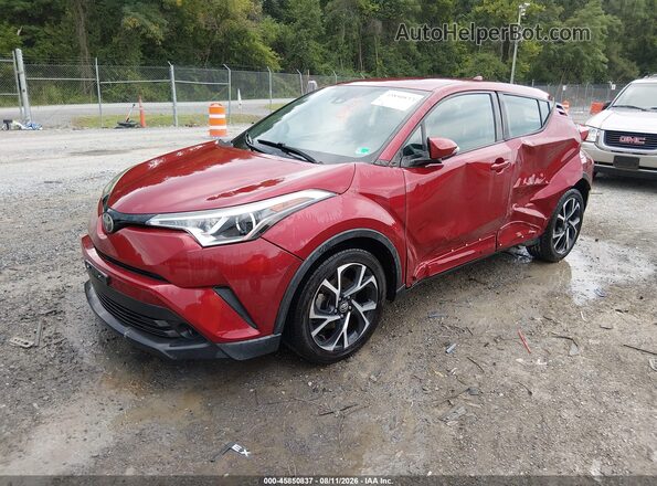 NMTKHMBX5JR007543 2018 TOYOTA C-HR Burgundy Przód lewy
