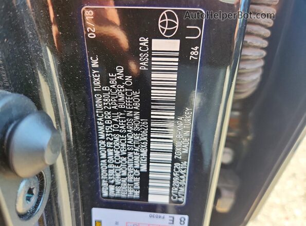 NMTKHMBX6JR062261 2018 TOYOTA C-HR Black ძრავის განყოფილების ხედი