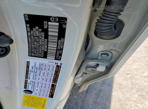 NMTKHMBX7LR111440 2020 TOYOTA C-HR White Vista de la etiqueta del VIN