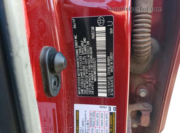 NMTKHMBX8JR020271 2018 TOYOTA C-HR Red 