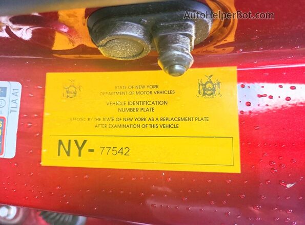 NY77542 2022 HONDA CR-V Красный Вид наклейки с VIN-кодом