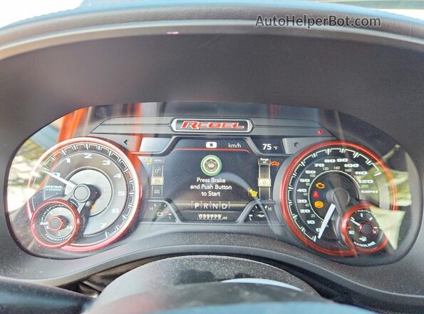 NY77595 2022 RAM 1500 Black Instrument cluster view