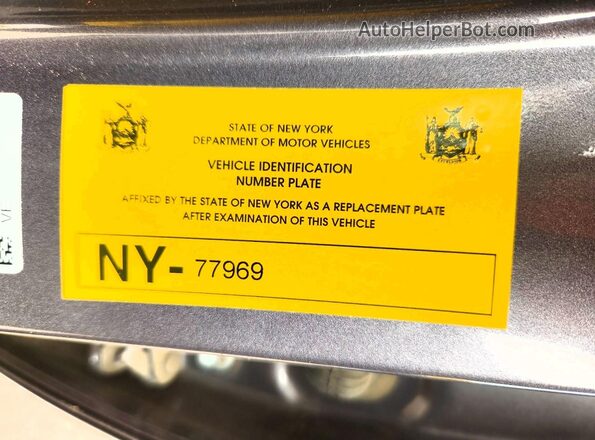 NY77969 2020 HONDA ACCORD Gray VIN կոդի պիտակի տեսք