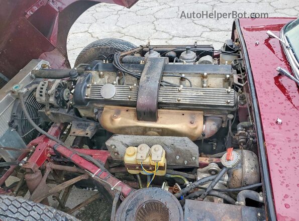 P2R1489 1971 JAGUAR SKE Темно-бордовый Вид задней части салона