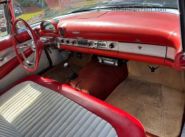 P6FH184094 1956 FORD T-BIRD Black Front interior view
